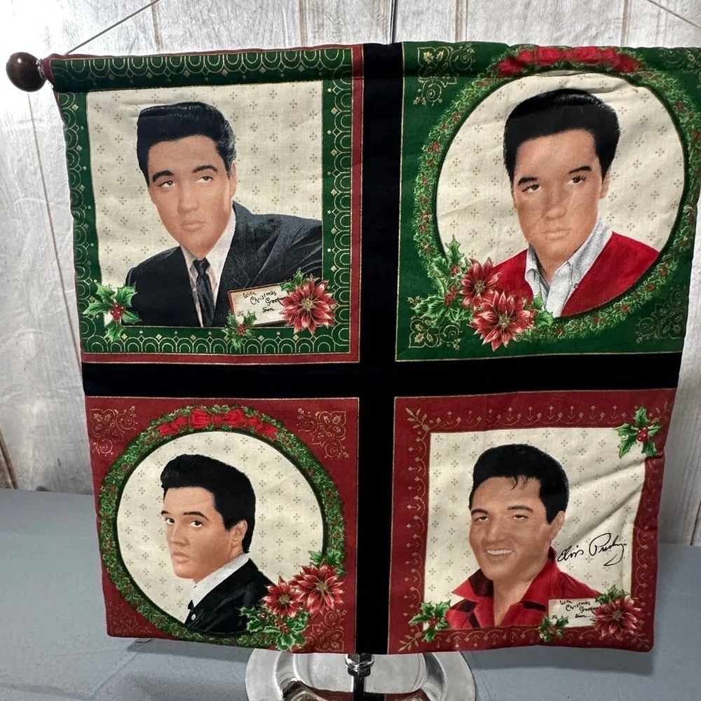 Handmade Elvis Presley Christmas Decorative Wall Tapestry